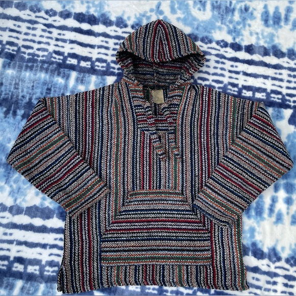confecciones artilana Other - Vintage Confecciones Artilana Poncho Drug Rug Hoodie 🔥 Unisex Adult Size Small